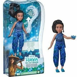 NEW Disneys Raya and the last dragon doll Young Raya and Kumamdra Flower